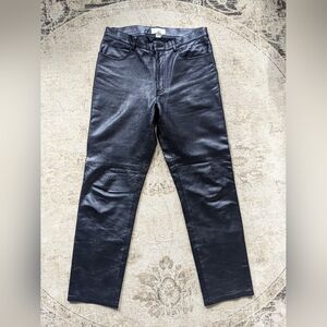 Hugo Buscati Women's Black Lambskin Leather Pants Size 12